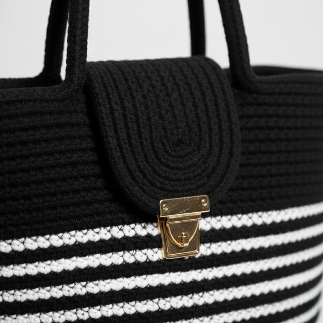 Stylish Alternates Tote Bag with Lock